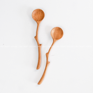 Handcrafted Branch Tree Wooden Spoon - Serving Spoons: 1