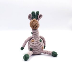 Plush Giraffe Toy – Handmade Organic Cotton : Orange