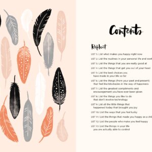 52 Lists for Happiness Journal (Floral Pattern Cover)