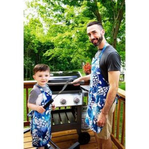 Apron Kids: Fishy Turtles - Teal-Organic