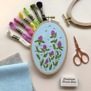 Bee's Among Clover Embroidery Kit