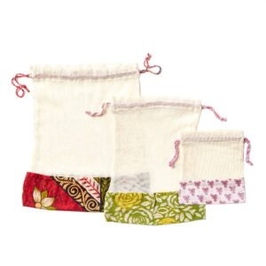 Reusable Sari Produce Bags - Set of 3