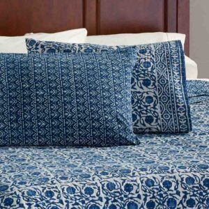 Floral Dabu Standard Pillow Shams - Set of 2