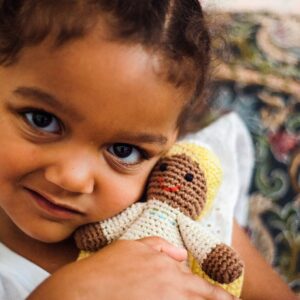 Christmas Angel Rattle in Butter Yellow – Soft & Heavenly