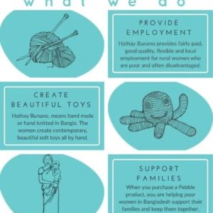 Pebble Fair Trade Handmade Crochet Cotton Farm Animal