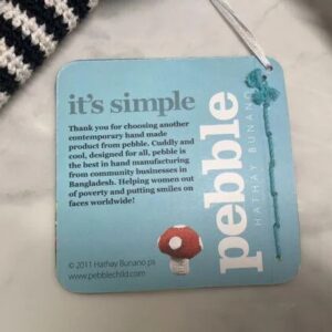 Pebble Fair Trade Handmade Crochet Cotton Bunny Rattle