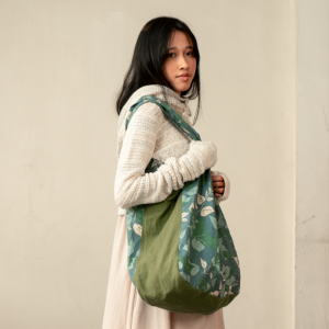 Shopping Bag | Deluxe Cotton Linen Moss