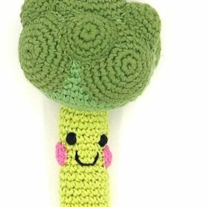 Pebble Fair Trade Handmade Crochet Cotton Dragonfly Rattle-Khaki